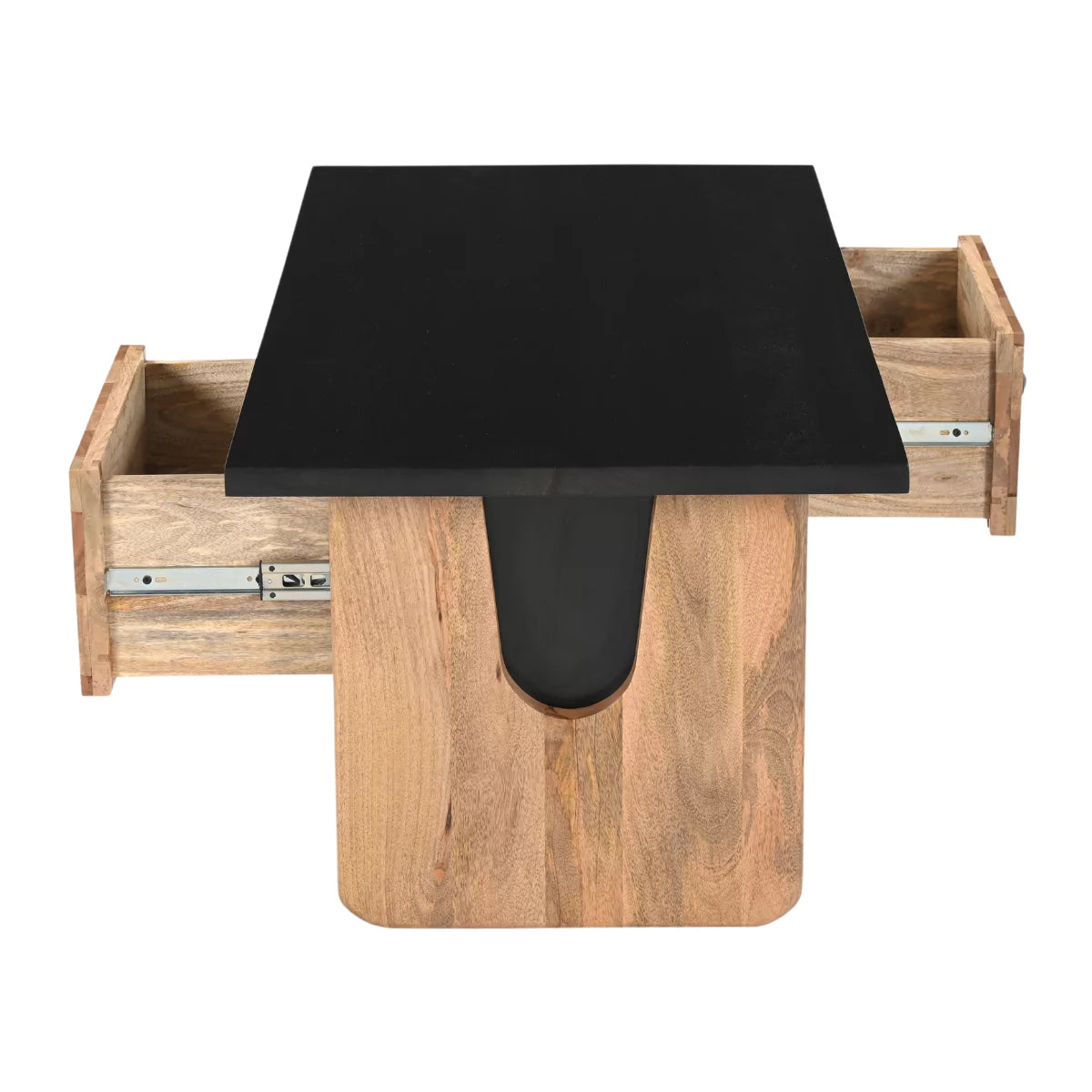 Zaritha Solid Wood 2 Drawer Coffee Table - RadiantFurn