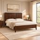 Tavrinya Solid Mango Wood Bed with Panel Headboard
