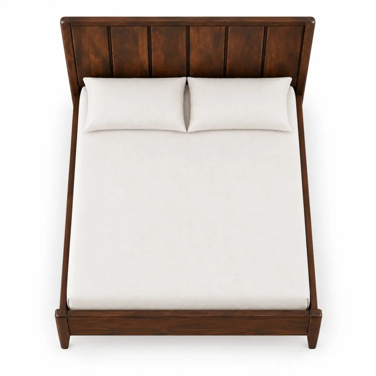 Tavrinya Solid Mango Wood Bed with Panel Headboard